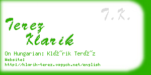 terez klarik business card